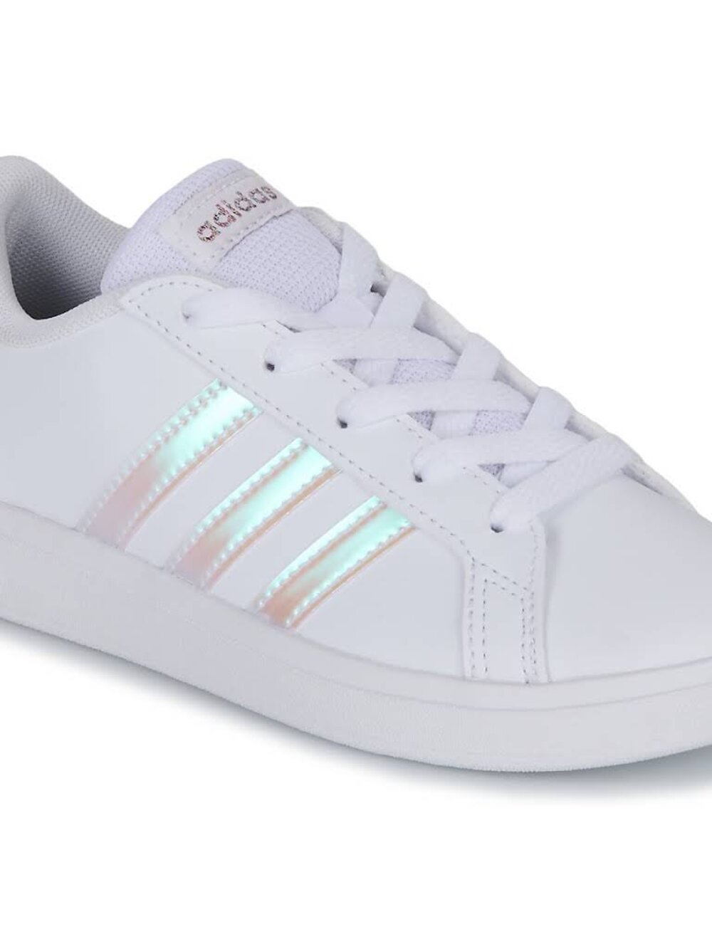 EUC ADIDAS GRAND COURT IRIDESCENT GIRLS SHOES SIZE 13
